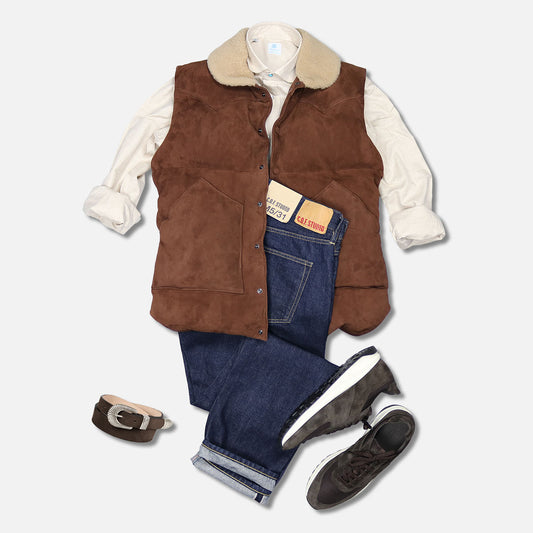 Beige Rodeo shirt in cotton and cashmere – Vanacore Napoli
