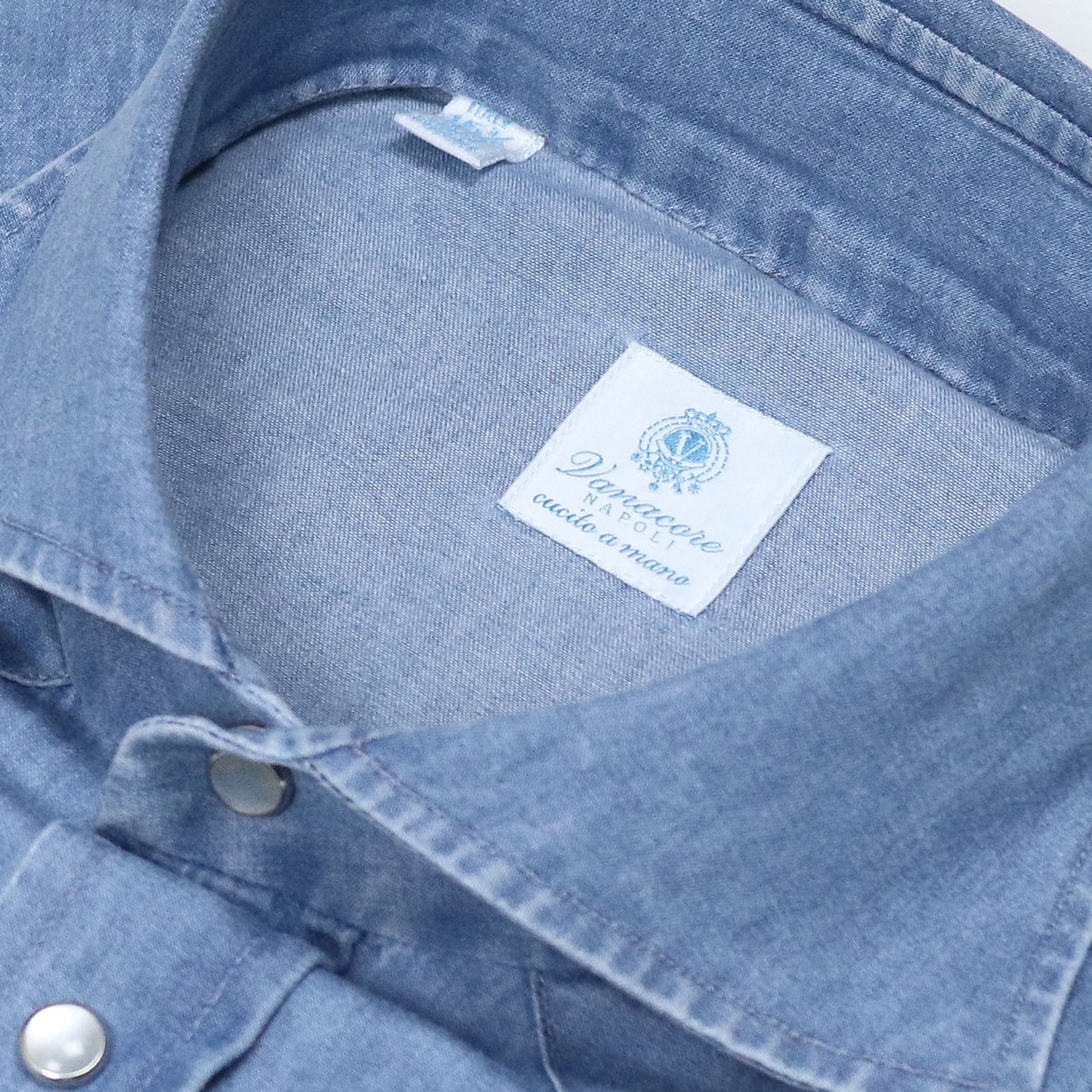 Mid-blue denim Rodeo shirt – Vanacore Napoli