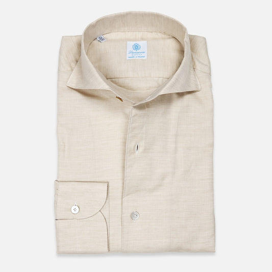 Beige Cotton Cashmere Paramontura Shirt