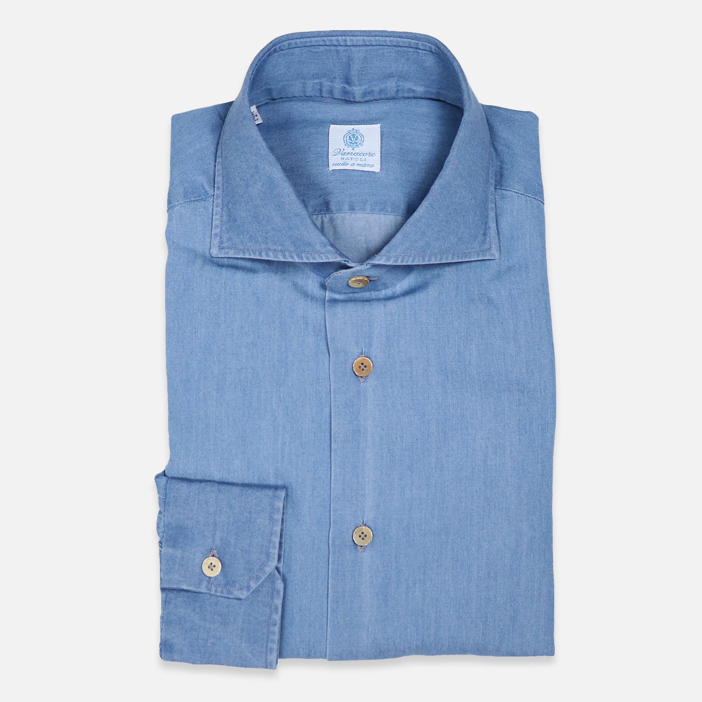 Mid Blue Denim Cutaway Shirt
