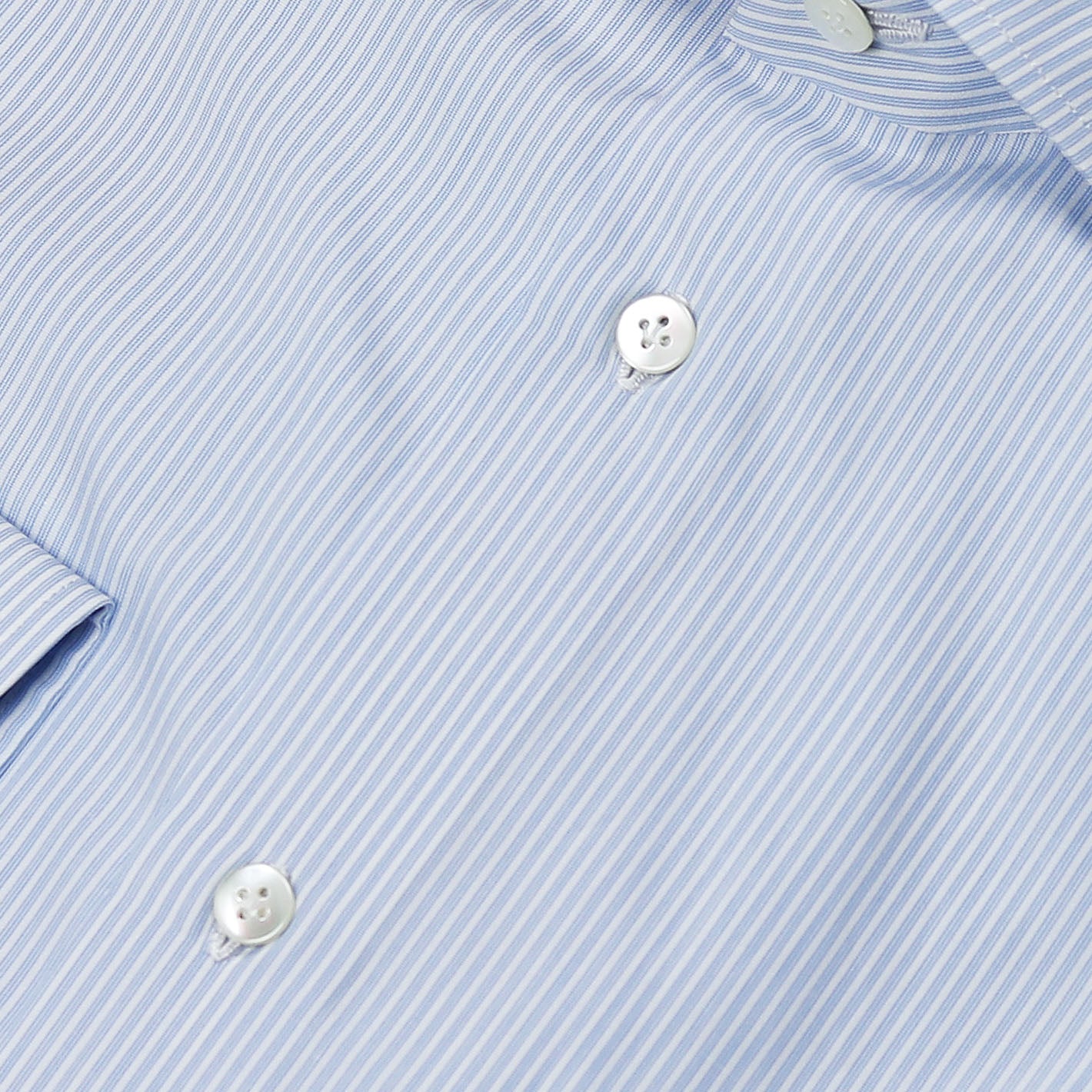 Light Blue Striped Semi-Cutaway Shirt – Vanacore Napoli