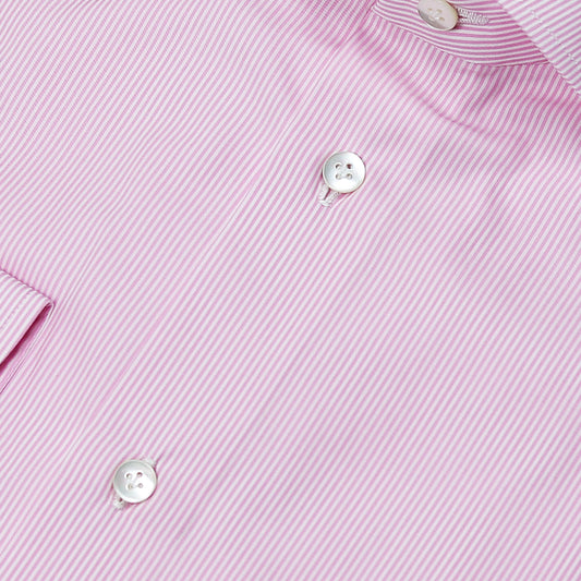 Pink Striped Semi-Cutaway Shirt – Vanacore Napoli