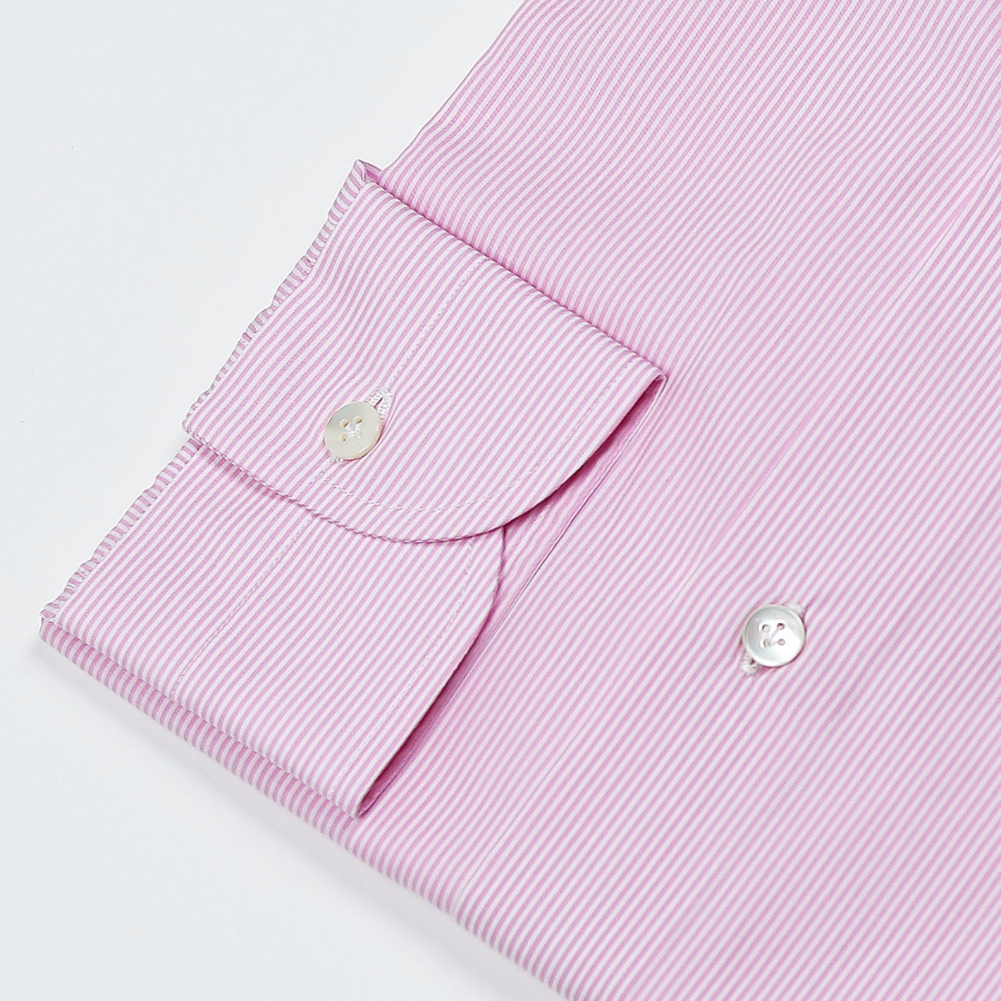 Pink Striped Semi-Cutaway Shirt – Vanacore Napoli