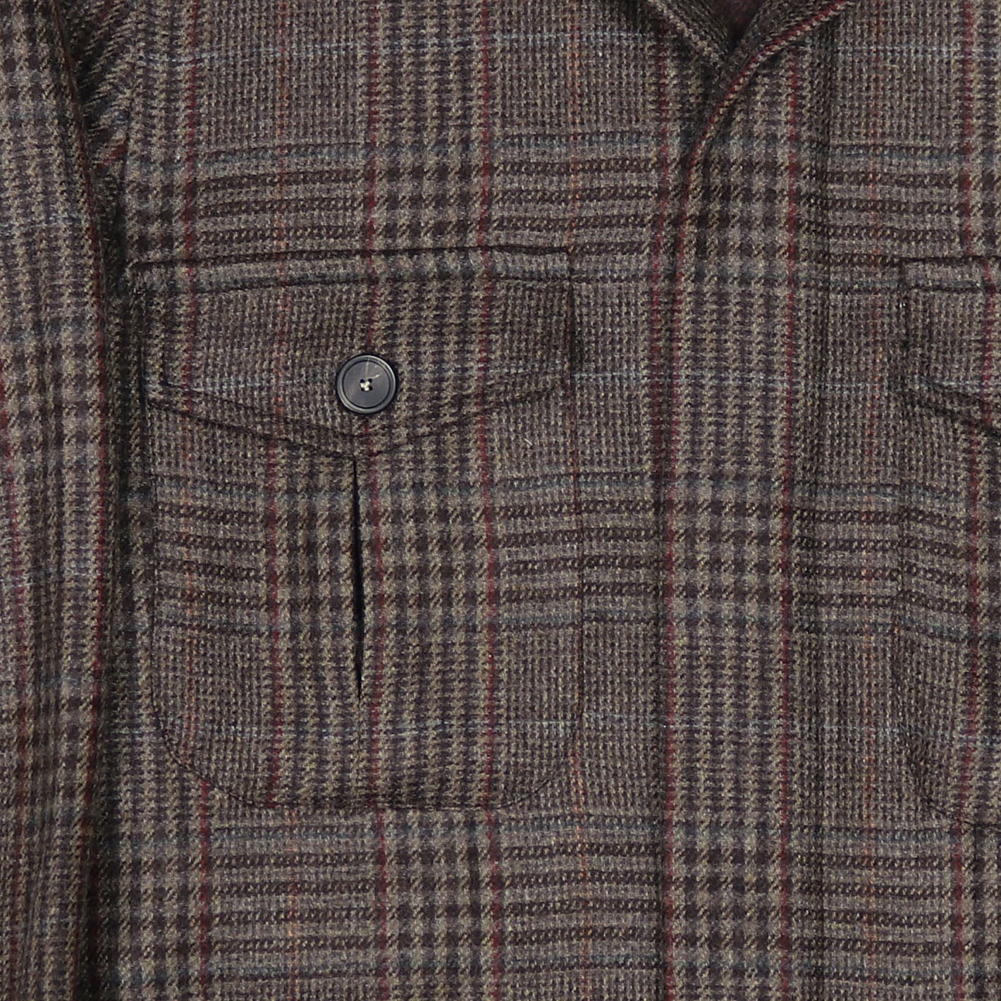 Brown Checked Cashmere Vicuña Safari Jacket