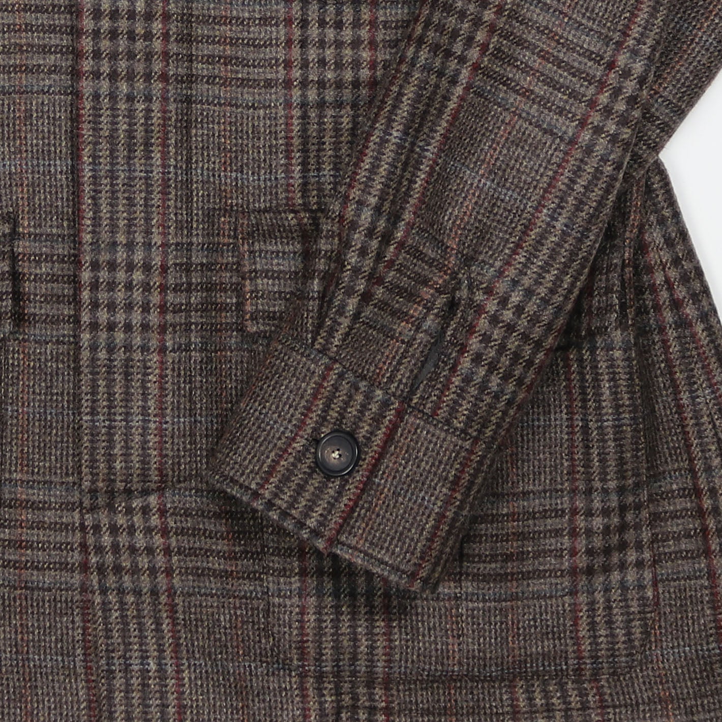 Brown Checked Cashmere Vicuña Safari Jacket