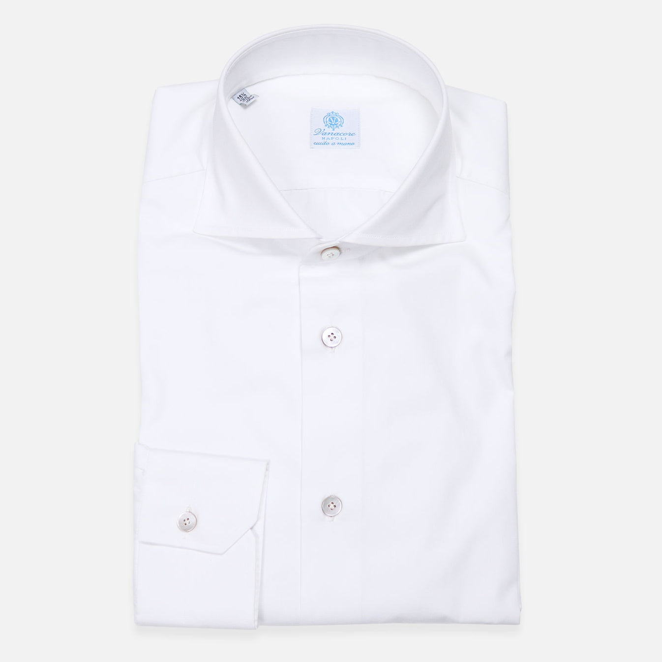 Classic White Poplin Cutaway Shirt – Vanacore Napoli